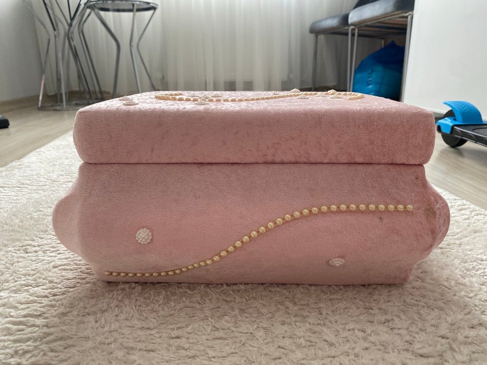 Pembe Kadife Makyaj Organizer Kutusu - Görsel 2