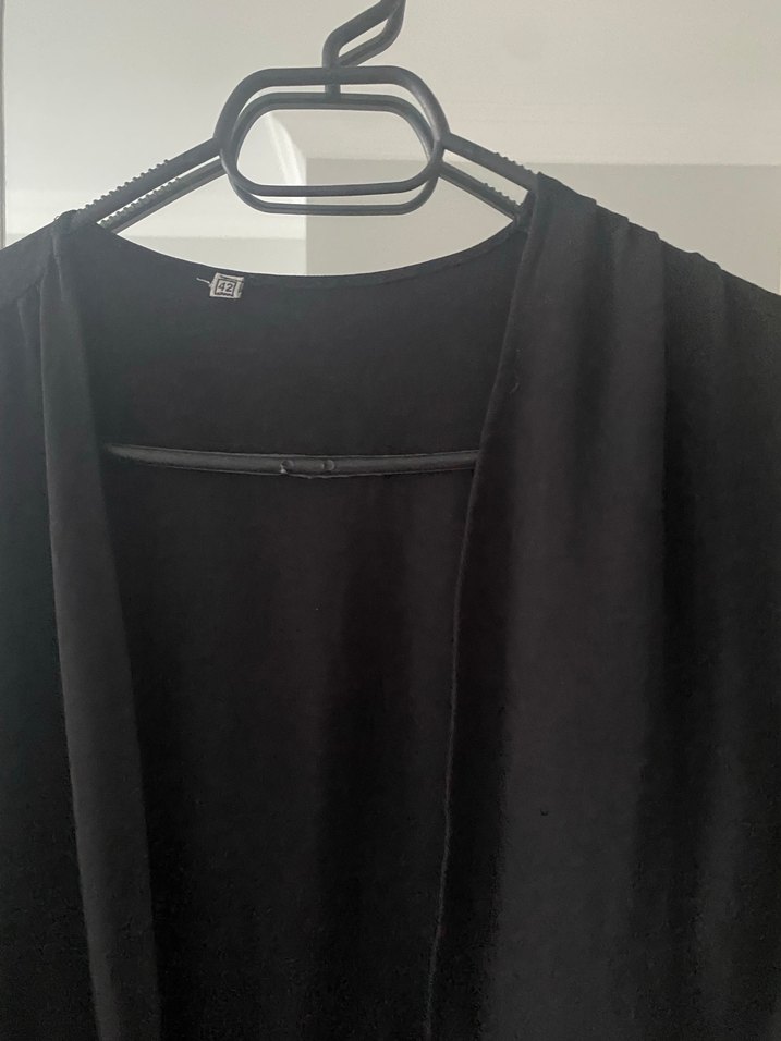 Siyah Uzun hırka - Görsel 2