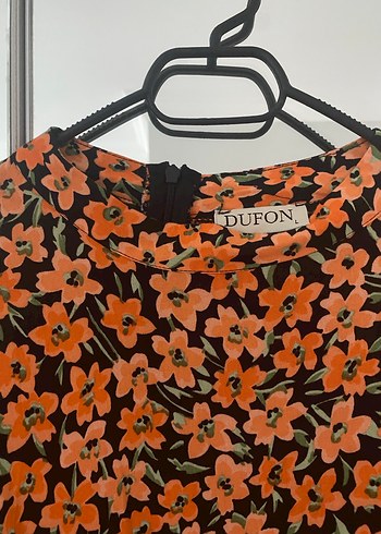 Turuncu Uzun Bohem Piliseli Elbise - Görsel 2