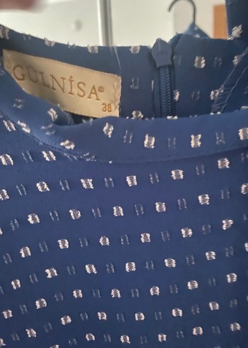 Düğmeli Lacivert elbise - Görsel 3