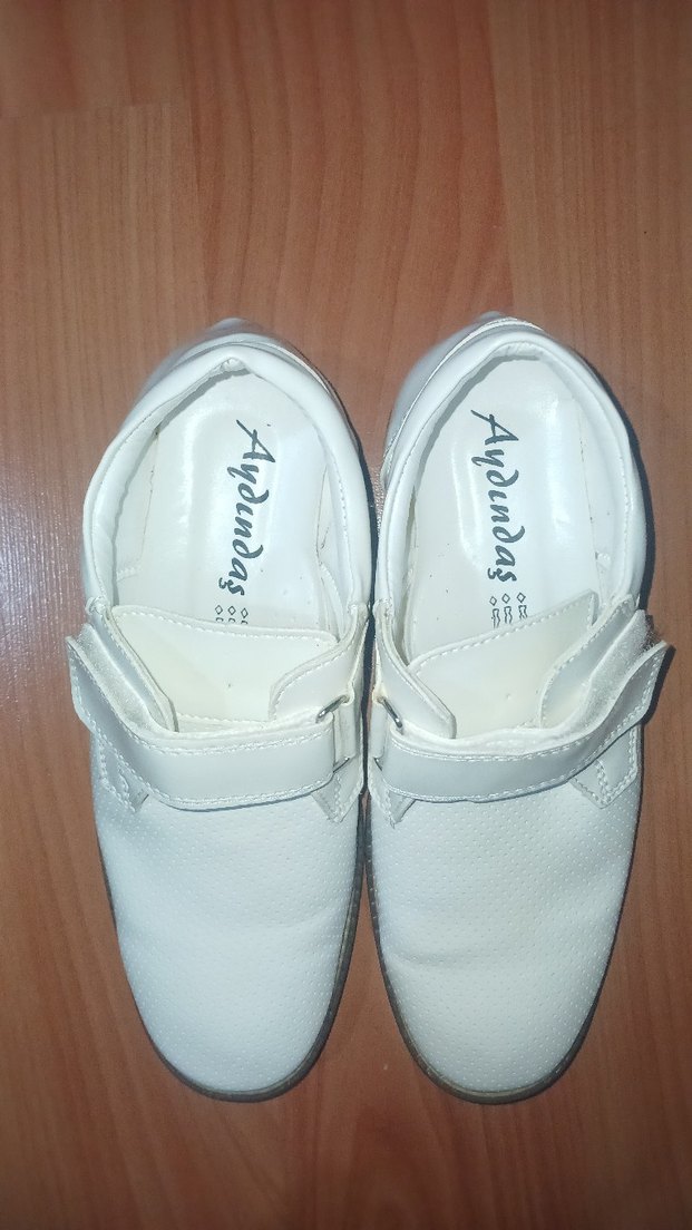 Beyaz Erkek Çocuk Cırt Cırtlı Ayakkabı - Görsel 4