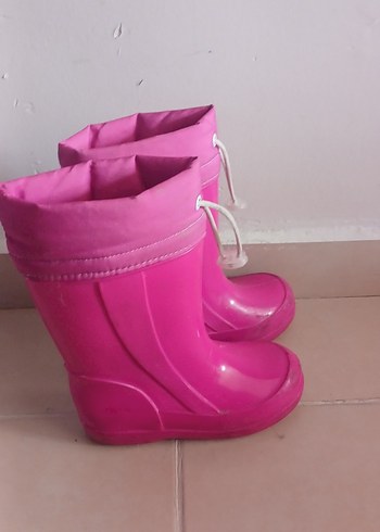 Kız Çocuk Pembe Lastik Çizme - Görsel 3