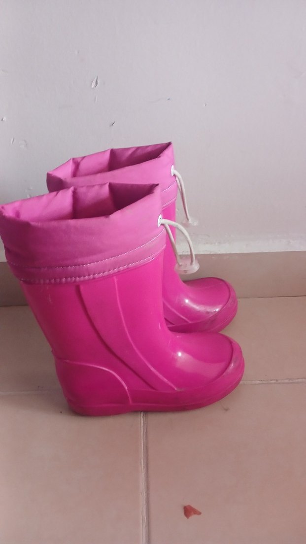 Kız Çocuk Pembe Lastik Çizme - Görsel 3