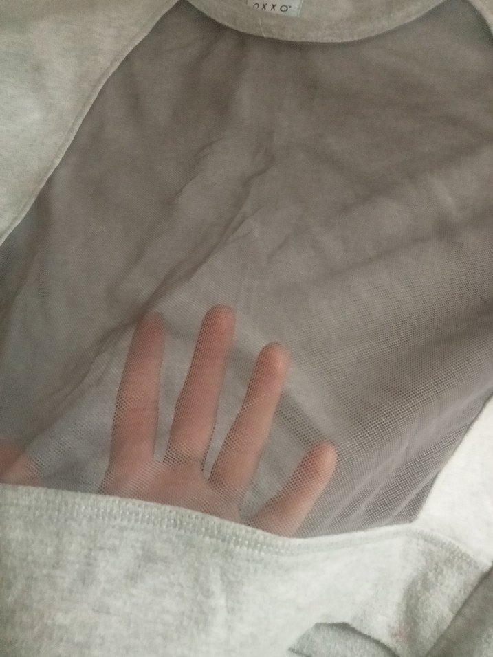 Gri Kadın Sweatshirt, Bisiklet Yaka, Uzun Kollu - Görsel 3