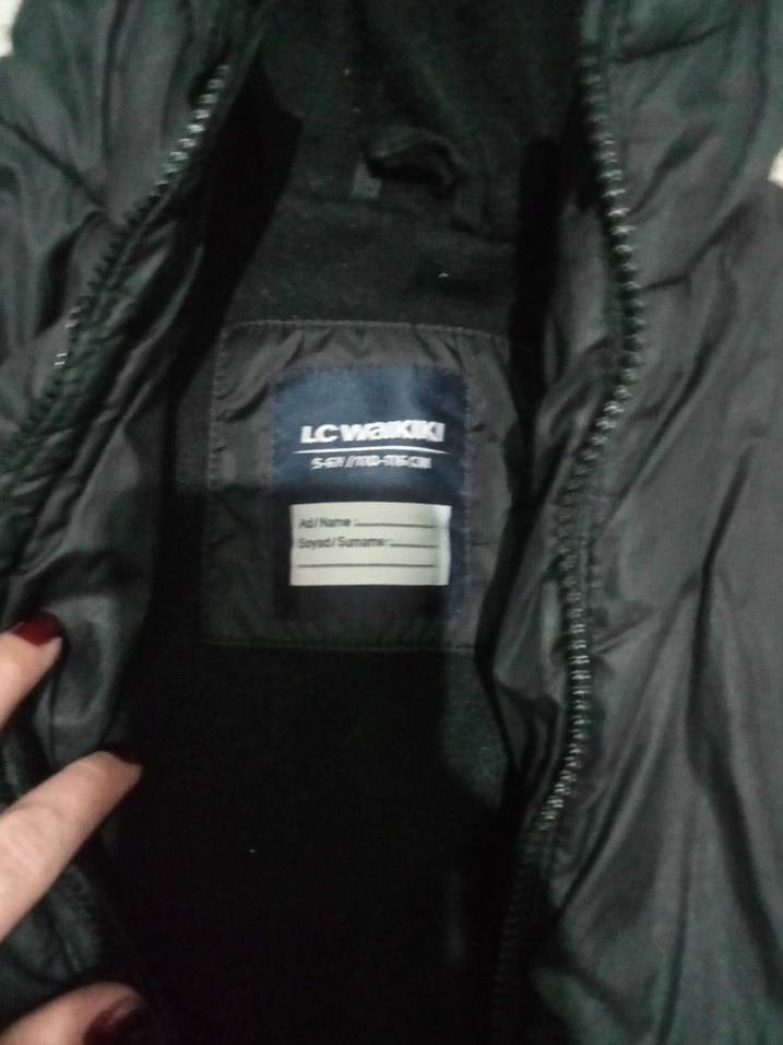 Siyah Kapüşonlu erkek çocuk Kışlık Mont - Görsel 2