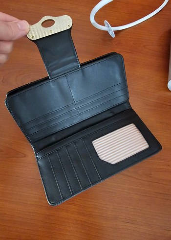 Nakışlı Siyah Deri Kadın cüzdanı - Görsel 4