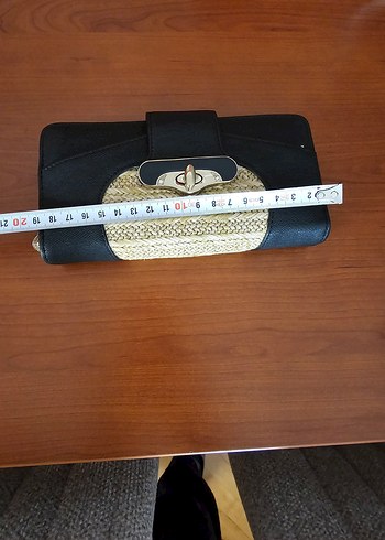 Nakışlı Siyah Deri Kadın cüzdanı - Görsel 2