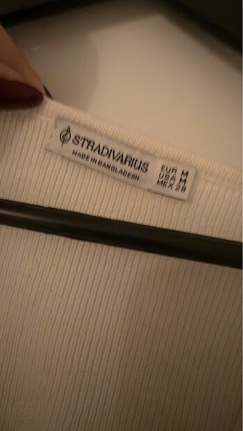 Stradivarius STRADIVARIUS CROP BEYAZ HIRKA