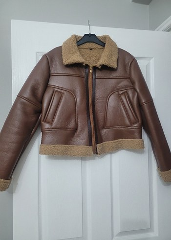 Kahverengi Kürklü Deri Kadın Ceket - Görsel 3