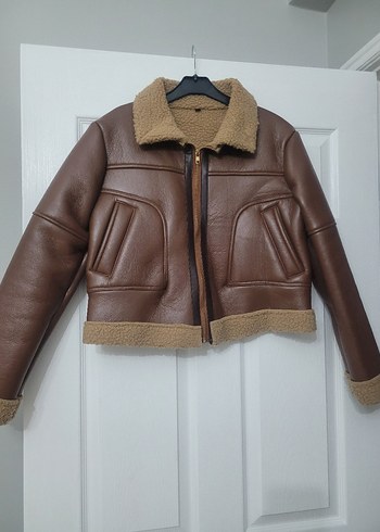 Kahverengi Kürklü Deri Kadın Ceket - Görsel 2