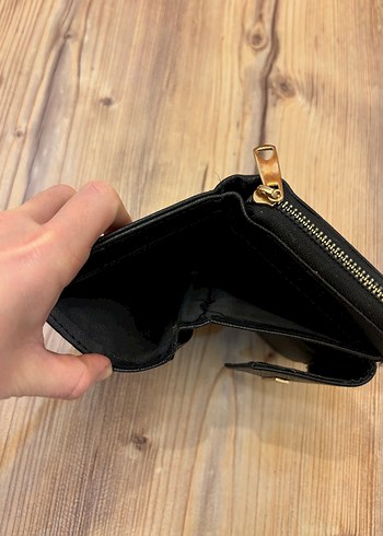 Siyah Deri Fermuarlı Kadın Cüzdanı - Görsel 4