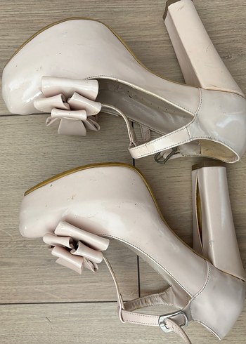 Pudra Platform Topuklu Kadın Ayakkabı - Görsel 5