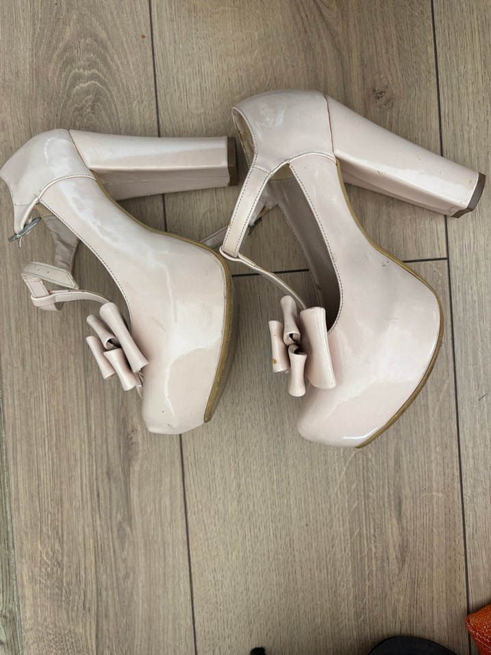 Pudra Platform Topuklu Kadın Ayakkabı - Görsel 4