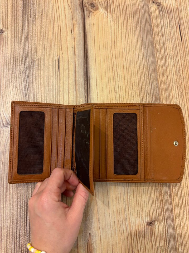 Kahverengi Deri Kadın Cüzdanı - Görsel 5