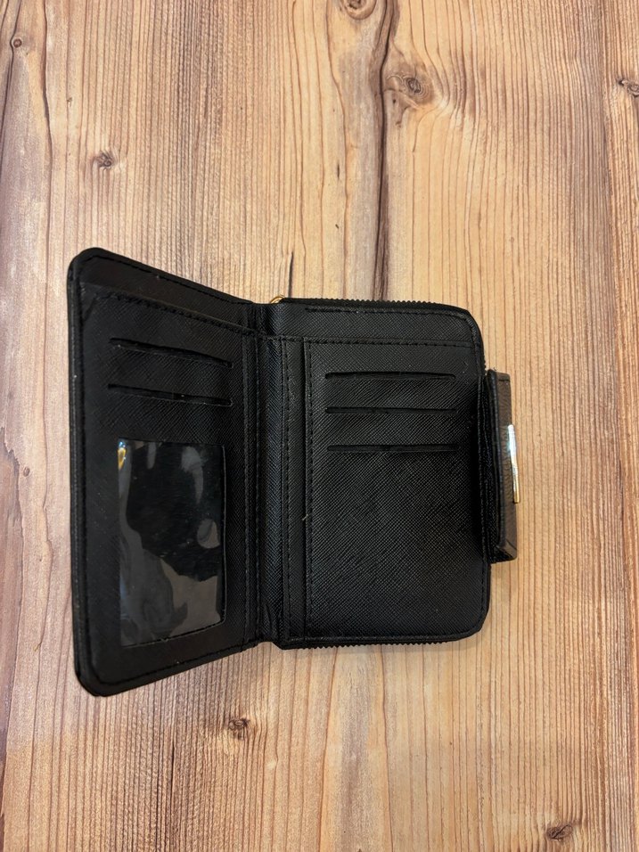 Siyah Deri Kadın Cüzdanı Fermuarlı - Görsel 3
