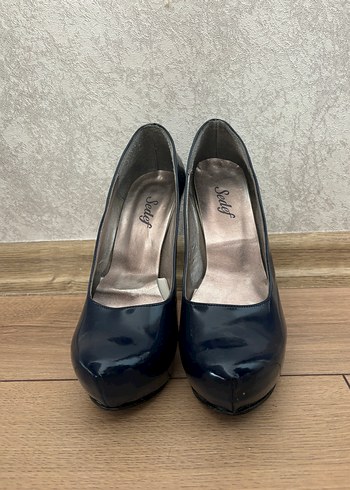 Kadın Lacivert Platform Topuklu Stiletto - Görsel 2