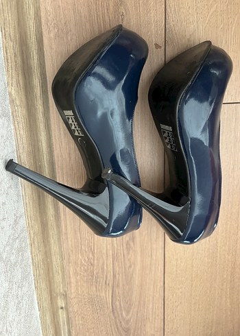 Kadın Lacivert Platform Topuklu Stiletto - Görsel 3