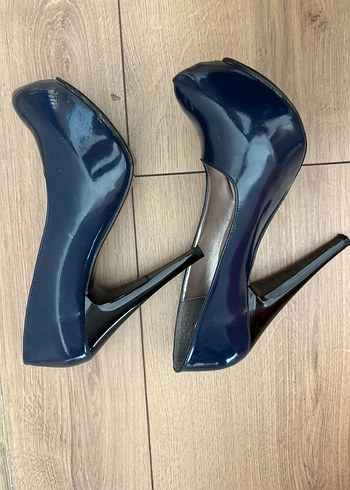 Kadın Lacivert Platform Topuklu Stiletto - Görsel 4