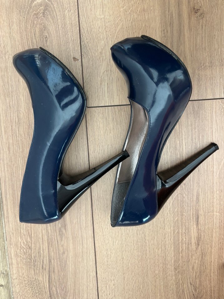 Kadın Lacivert Platform Topuklu Stiletto - Görsel 4