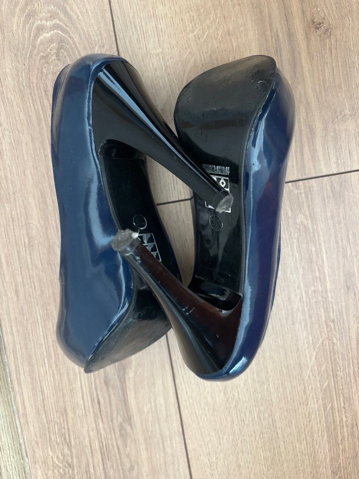 Kadın Lacivert Platform Topuklu Stiletto - Görsel 5