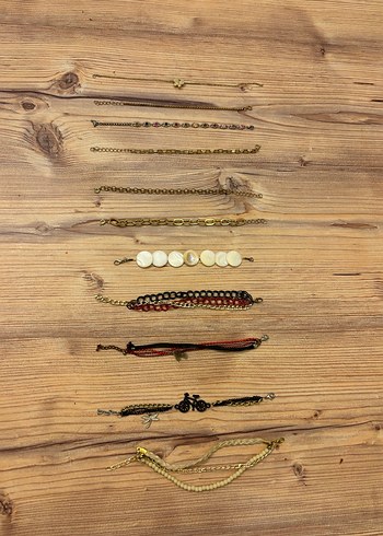 Bluz hırka bileklikler ruj kot ceket mont - Görsel 3