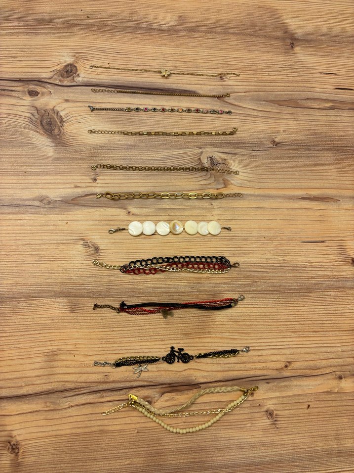 Bluz hırka bileklikler ruj kot ceket mont - Görsel 3