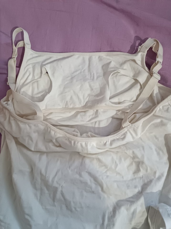 Beyaz Kolsuz Basic Kadın emzirme Atleti - Görsel 3