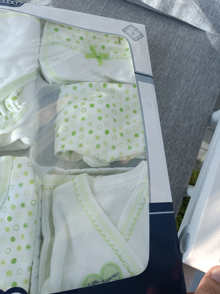 Yeşil Baskılı Bebek zıbın seti - Görsel 3