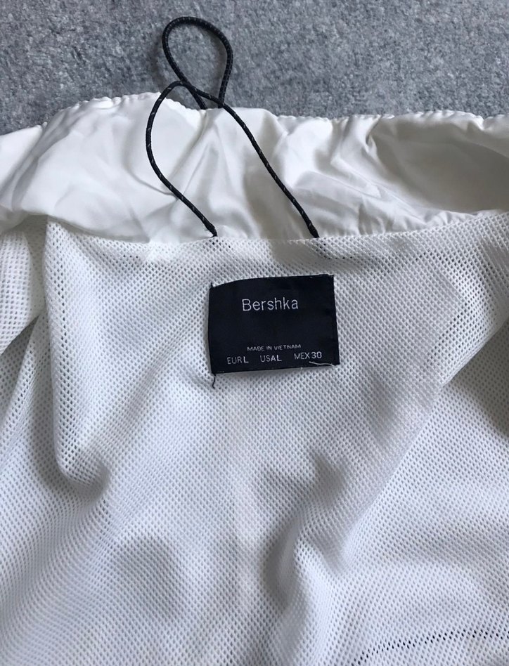 Beyaz Gri Midi Yağmurluk - Görsel 2