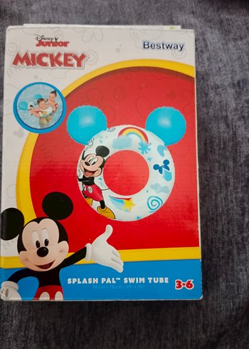 Mickey Mouse kulaklı Renkli Çocuk Yüzme Simidi 3-6 Yaş