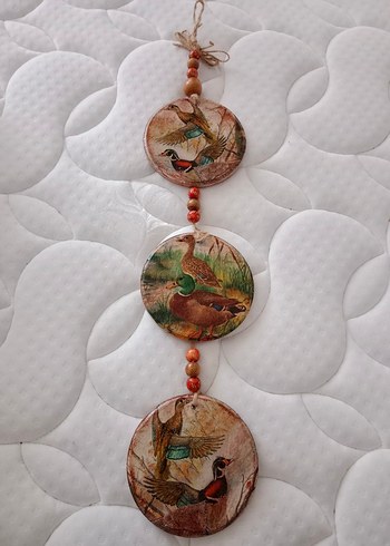 Renkli Kuş Desenli Duvar Süsü