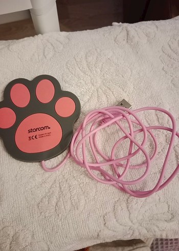 USB Isıtıcılı Pembe Kedi Pençe Bardak Altlığı - Görsel 6