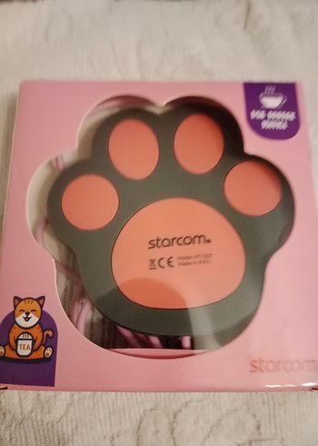 USB Isıtıcılı Pembe Kedi Pençe Bardak Altlığı - Görsel 2