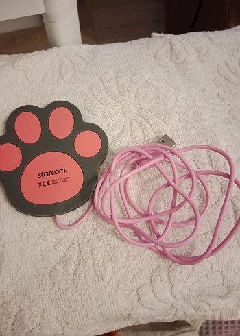USB Isıtıcılı Pembe Kedi Pençe Bardak Altlığı - Görsel 7