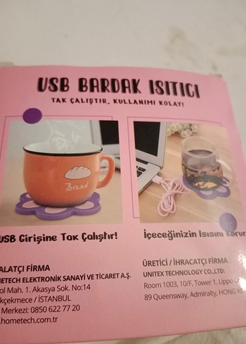 USB Isıtıcılı Pembe Kedi Pençe Bardak Altlığı - Görsel 9