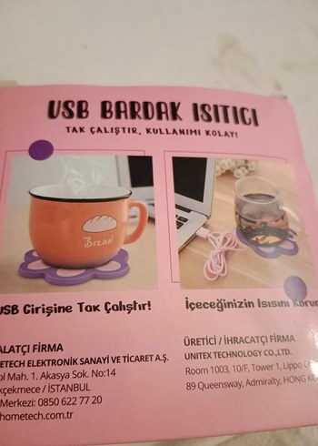 USB Isıtıcılı Pembe Kedi Pençe Bardak Altlığı - Görsel 8