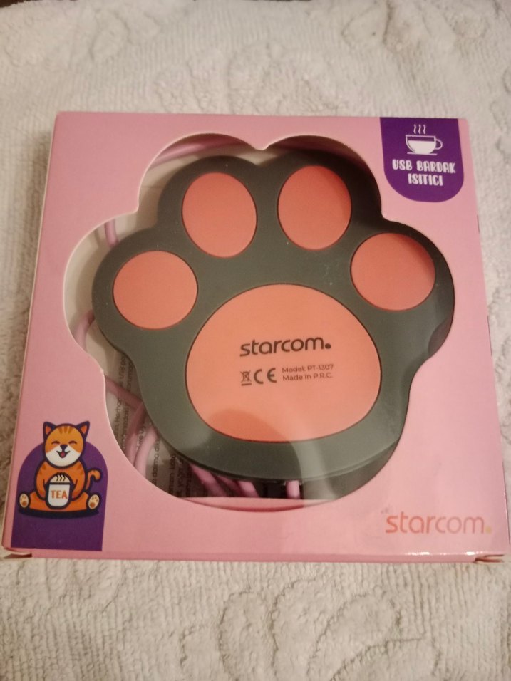 USB Isıtıcılı Pembe Kedi Pençe Bardak Altlığı - Görsel 3