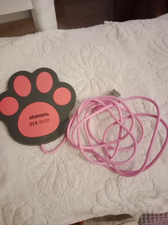 USB Isıtıcılı Pembe Kedi Pençe Bardak Altlığı - Görsel 5