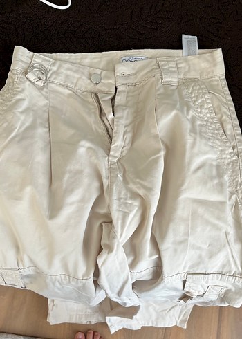 Kadın Beyaz Keten Rahat Pantolon - Görsel 2