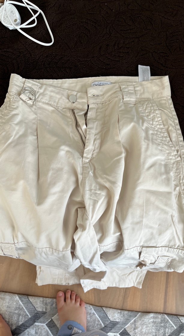 Kadın Beyaz Keten Rahat Pantolon - Görsel 2