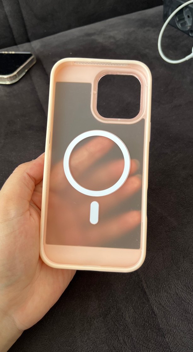 Beyaz Şeffaf Telefon Kılıfı Toz pembe - Görsel 2