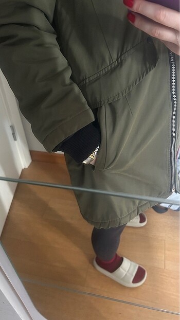 xs Beden haki Renk Zara Haki Parka