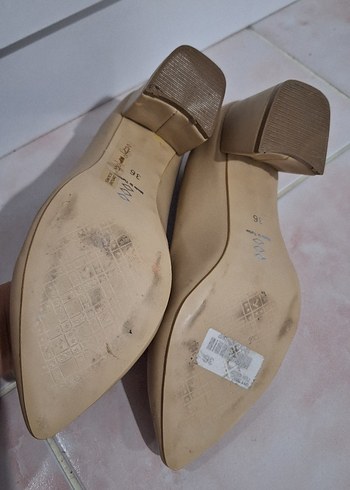 Diğer Bej Minimalist Stiletto Kadın Ayakkabı