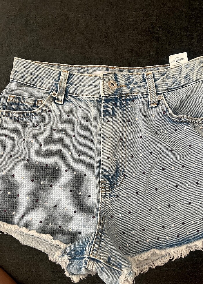 taşlı şort - Görsel 4