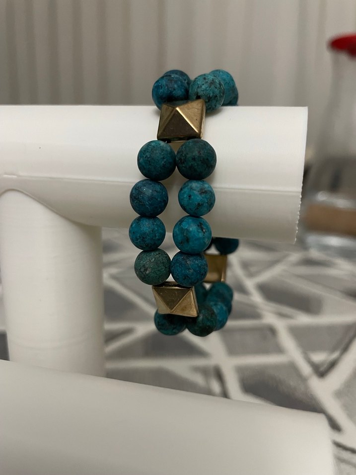 Bohem Tarzı Turkuaz Boncuklu Bileklik - Görsel 2