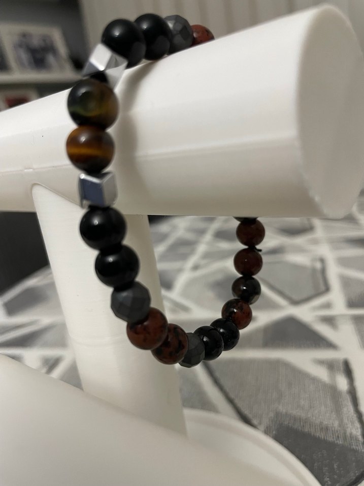 Doğaltaş Çok Renkli Taşlı Erkek Bileklik - Görsel 2