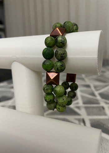 Yeşil Boncuklu Bohem Kadın Bileklik - Görsel 2