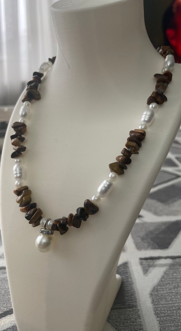 Doğaltaş Kaplangözü kadın Kolye - Görsel 2