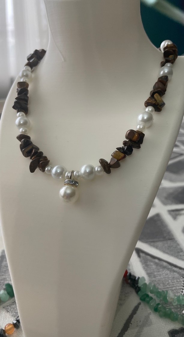 Doğaltaş Kaplangözü kadın kolye - Görsel 2