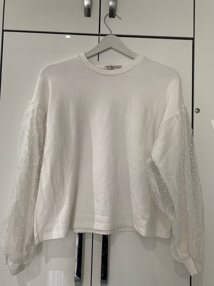 Stradivarius Beyaz Bluz - Görsel 3